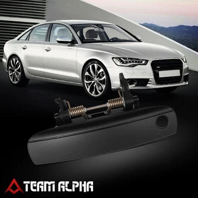 Se adapta a Audi A6/A3/S6 2005-2013 puerta delantera izquierda tirador manija negro metálico imprimado Foto 1 de 4