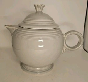 Fiesta Pearl Gray Teapot Fiestaware 1999-2001 - Picture 1 of 15