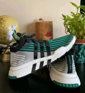Adidas Originals EQT Support ADV Mid Black Green Size 10 - Picture 1 of 9