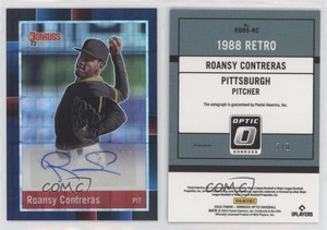 2022 Donruss Optic Purple Pandora Prizm /8 Roansy Contreras Rookie Auto RC