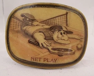 Gürtelschnalle Tennis Thema Humorvoll Gürtel passt 1,5" Breite Gürtel   - Bild 1 von 8