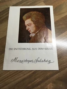 Programmheft Mozartoper Salzburg Tournee 1970 Entführung aus dem Serail - Bild 1 von 12