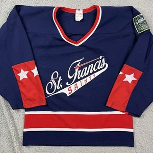 St Francis Saints Hockey Jersey Minnesota High School MN Athletic Knit Sz Small - Picture 1 of 8