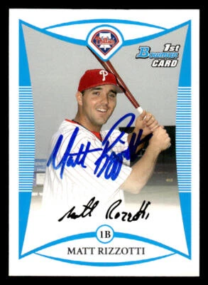 Matt Rizzotti signed auto 2008 Bowman #BP87 card - Image 1 of 2