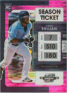 2022 Panini Chronicles Contenders Optic Pink Pulsar #8 Vidal Brujan Rays RC