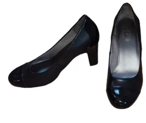 Tacchi donna neri tacco 3" pelle verniciata misura 6,5 Life Stride - Foto 1 di 6