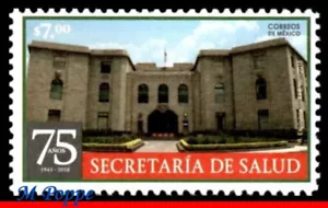 18-30 MEXIKO 2018 GESUNDHEITSSEKRETÄR, 75 JAHRE, ARCHITEKTUR, POSTFRISCH - Bild 1 von 2