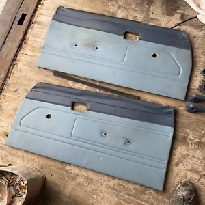 84 85 86 Toyota Pickup Truck Door Panels OEM Drivers & Passenger Side Used Blue - Picture 1 of 10