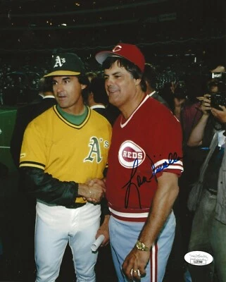 Lou Piniella signed Cincinnati Reds 8x10 photo autographed JSA - Image 1 of 2