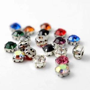 Sew On Rhinestones pack 100 choose color and size - Picture 1 of 38