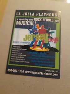 Jersey Boys-The Musical flyer From La jolla 2004 Pre Broadway Frankie Valli - Picture 1 of 4