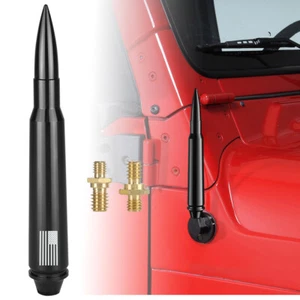 5.7inch Black Antenna Mast For Jeep Wrangler JK JL TJ 97-18 Gladiator JT 20-24 - Foto 1 di 7