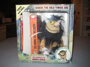 Vintage Where the Wild Things Are 1993 2 VHS Video und Plüsch Monster Puppe Box - Bild 1 von 16
