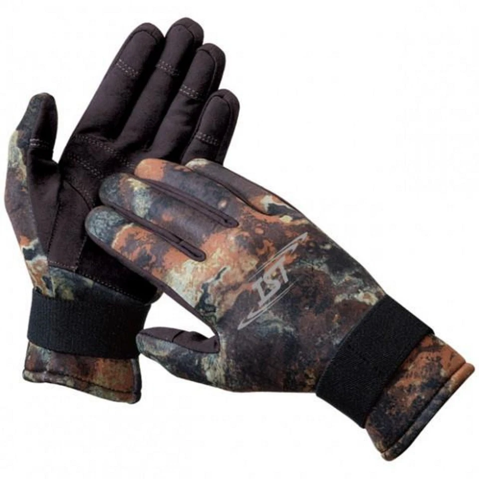 IST GLA01-08 2mm Camouflage Spearfishing Glove with Amara Palm Brown Camo — 第 1/1 张图片