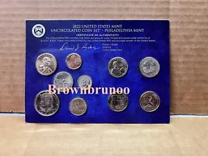 2022 P Uncirculated Coin Set 10 Coins United States Mint PHILADELPHIA w/ COA - Picture 1 of 2