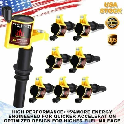 2005 2006 2007 2008 IGNITION COIL 8PACKS FOR FORD F-150 Expedition 5.4L V8 - Image 1 of 4