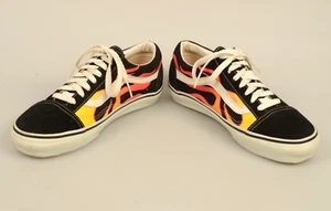 NEW Vans Off The Wall Old Skool Flame Red Yellow Black Shoes Mens Size 8 w/o box - Picture 1 of 5