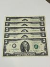 New Listing5 Consecutive 2017 A $2 Bills Us Notes L19039550B Low Shipping!