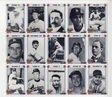 1990 Dodgers 100th Anniversary Uncut Sheet Peter Richert Joe McGinnity Doc Casey