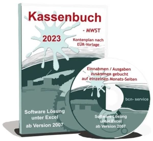 Buchhaltung - Kassenbuch 2023 - MWST - Kontenplan nach EÜR-Vorlage - Bild 1 von 16