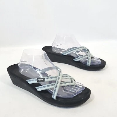 Sandalia de cuña Teva para mujer talla 11 Mandalyn Mush azul tiras 1000099 Foto 1 de 4