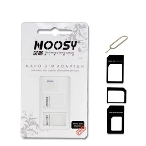 Adaptateur Convertisseur de Carte SIM Nano Micro SIM Noir ou Blanc + Ejecteur FR - Photo 1 sur 8