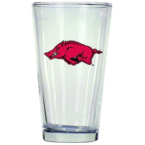 Arkansas Razorbacks Beer Glass 17oz Licensed The Memory Company NEW Cover
