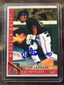 Victor Labrada 2021 Modesto Nuts Autographed Card Signed Everett Aquasox - Picture 1 of 2