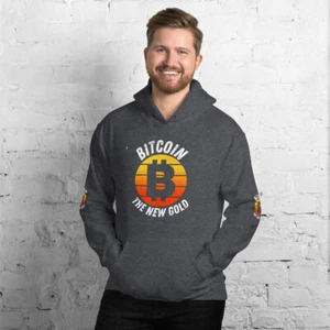 Mejor sudadera con capucha Bitcoin para hombres Mejor sudadera con capucha criptográfica para hombres Bitcoin el nuevo oro - Imagen 1 de 13