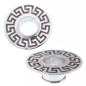 Galleria D'Argento Greco Design 925 Argento Sterling Tunnel Plug Organico - Foto 1 di 1