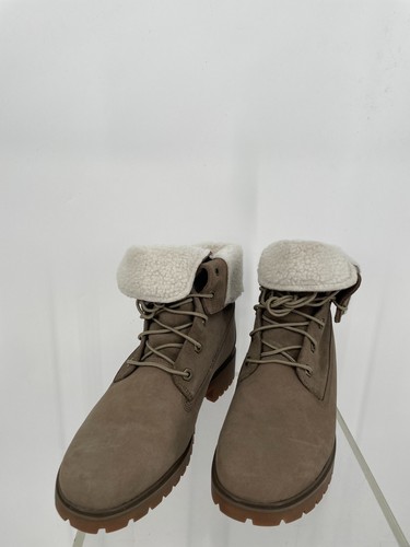 Timberland stivali da donna Jayne pieghevoli in pelle US 11 marroni impermeabili A1SGB