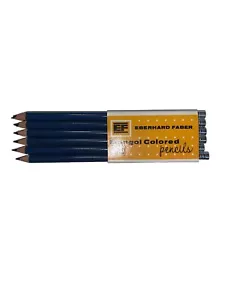 12 lápices vintage Eberhard Faber MONGOL 865 azul oscuro nuevos de colección sin usar - Imagen 1 de 4