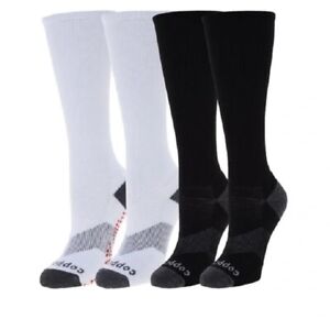 CopperLife ® 4-Pair Unisex Over-the-Calf Compression Socks