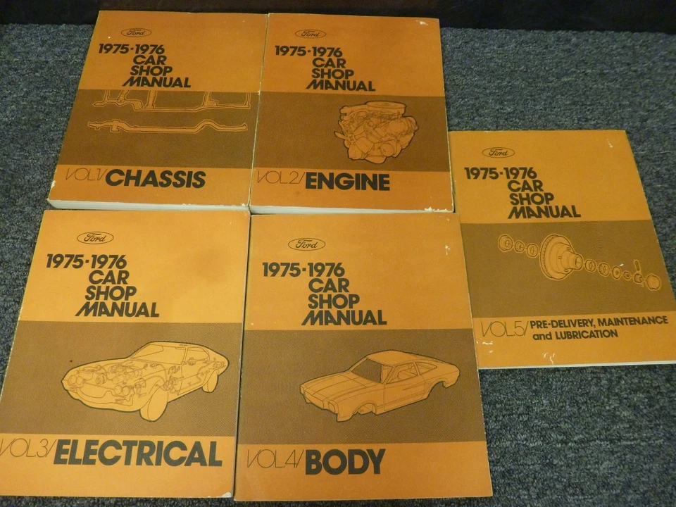 Lincoln Continental Mark IV 1975 1976 manual de reparación de taller juego de 5 volúmenes Foto 1 de 1