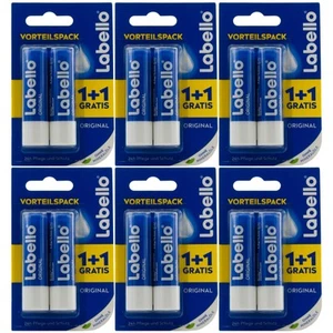 Labello Lippenpflegestift Original 6 x 2 Stück 4,8g 24H Pflege ohne Mineralöle - Bild 1 von 2