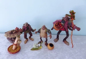 Artist gnome lot folk art elf rustic figural sculpture OOAK signed Kevin Buntin - Picture 1 of 14