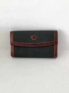 Vtg Dooney Bourke Womens Larg Trifold Flap Long Wallet Distressed Leather M37 - Picture 1 of 10