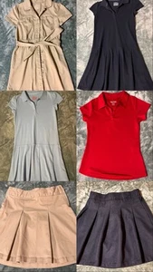 Girls Uniform Lot Size 8-10, Dresses, Polo’s, and Skirts - Picture 1 of 17