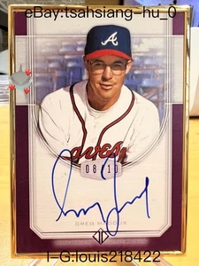 2017 Tops Baseball Transcendent Greg MADDUX Gold Framed Auto On The Card(8/10) - Picture 1 of 11