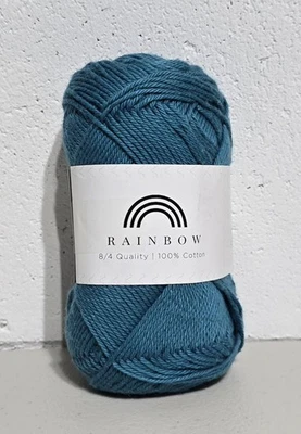 Hobbii Rainbow 8/4 Quality 100% Cotton Yarn - 1 Skein Color Ash Blue #35 - Image 1 of 3