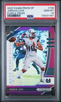 Panini Prizm Draft Picks Rookies Purple Jordan Love 2020 PSA 10 GEM MT Rookie RC Foto 1 de 2