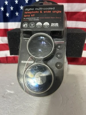 BRAND NEW ZEIKOS 37MM 2.5X TELEPHOT AND .45X WIDE ANGLE LENS KIT 25MM 27MM 28MM+ - Image 1 of 4