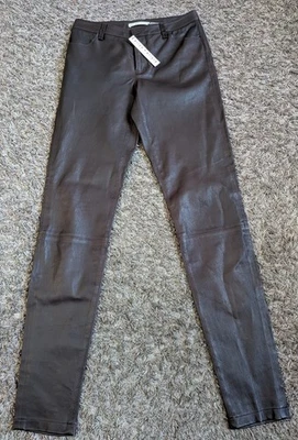 Pantalones Alice + Olivia 100% Cuero Cordero Marrón Chocolate 31" Talla 2 Nuevos con Etiquetas Foto 1 de 4