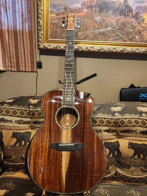 Guitarra Acústica Zaar Z860e Llama Exótica Koa Estuche Premium Electrónica Premium  Foto 1 de 4