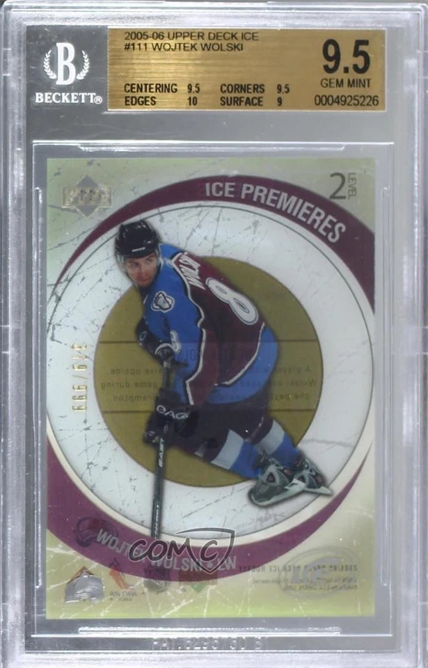2005 Upper Deck Ice Premieres /999 Wojtek Wolski #111 BGS 9.5 GEM ESTADO PERFEITO Rookie RC - Imagem 1 de 2