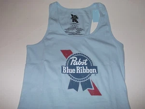Women's PBR Ribbed Graphic Tank Top - Pabst Blue Ribbon Blue 1X - Picture 1 of 3