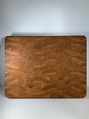 Tabla de cortar de madera pesada hecha a mano vintage de 17 pulgadas Foto 1 de 4