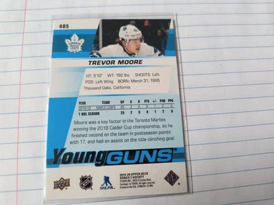 2019-20 upper Deck Young guns Trevor Moore - Image 1 of 4