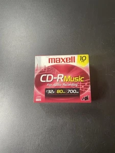 Maxell 10PK CD-R Music For Audio Recording 32x 80 Min 700 MB Compact Disc - Picture 1 of 5