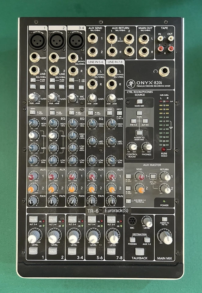 Mackie Onyx 820i Fire Wire Audio Mixer Interface, Tested and Works - Image 1 of 4